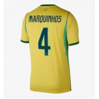 Stroje piłkarskie Brazylia Marquinhos #4 Koszulka Podstawowej MŚ 2026 Krótki Rękaw